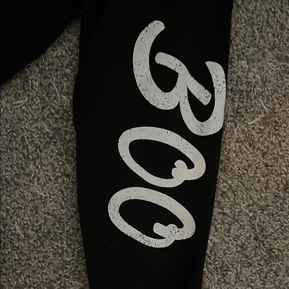 Black Hoodie with Ghost and Boo Design - Picture 4 of 4